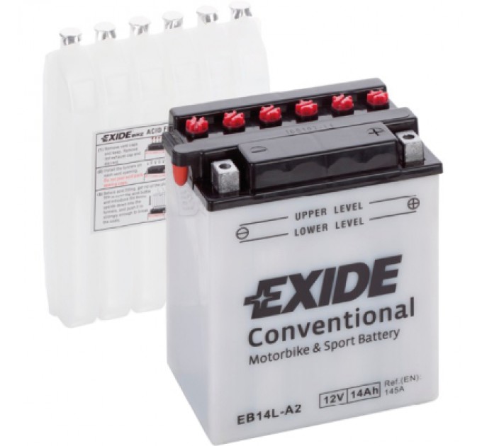 Акумулятор автомобільний EXIDE CONVENTIONAL 14Ah Ев (-/+) (145EN) (EB14L-A2)