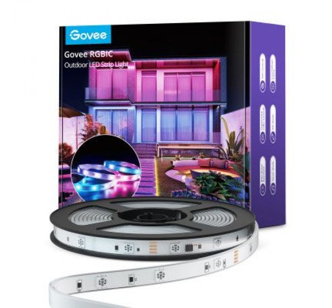 Світлодіодна стрічка Govee Phantasy Outdoor LED RGBIC Strip Lights 10м Білий (H61723D1)