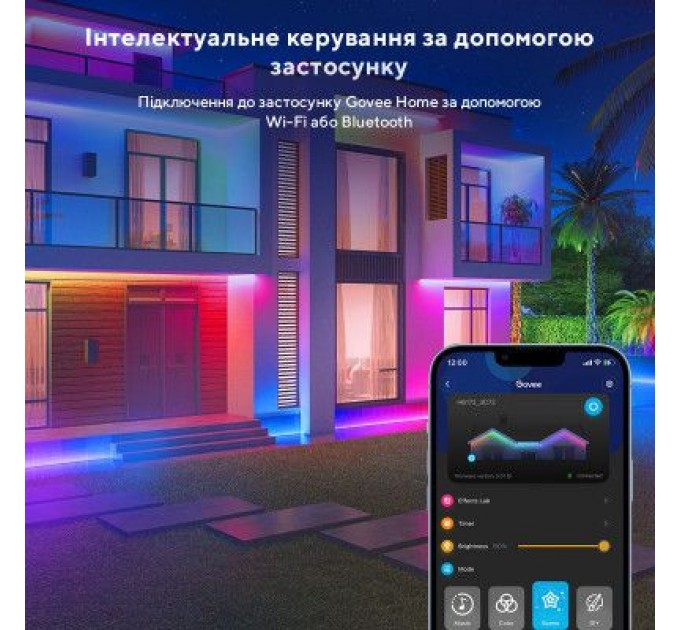 Світлодіодна стрічка Govee Phantasy Outdoor LED RGBIC Strip Lights 10м Білий (H61723D1)