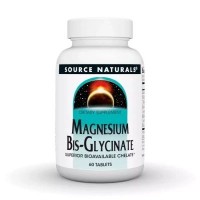 Мінерали Source Naturals Магній Бісгліцинат, Magnesium Bis-Glycinate, 60 таблеток (SN2131)