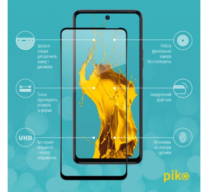 Скло захисне Piko Full Glue Tecno Camon 18 (1283126529153)