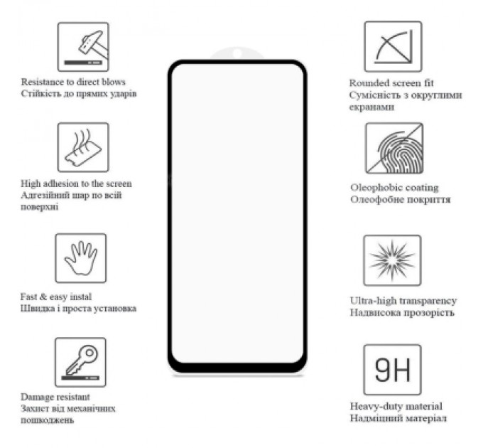Скло захисне Drobak Poco F5 Black Frame A+ (535311) (535311)