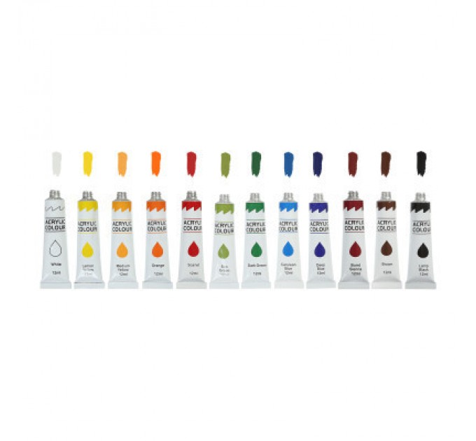 Акрилові фарби ZiBi ART Line -2 12 кольорів х 12 мл (ZB.6663)