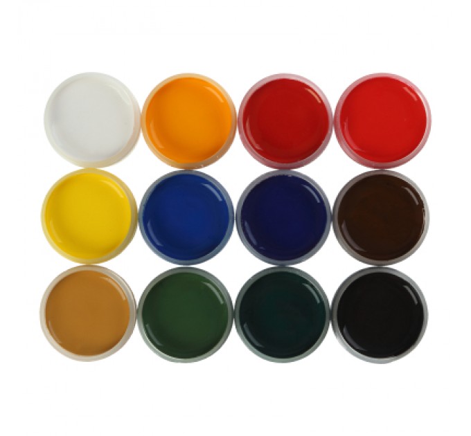 Гуашеві фарби ZiBi Classic, 12 кольорів х 20 мл (ZB.6612)