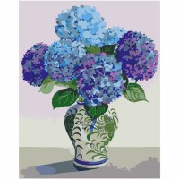 Картина по номерам Rosa Start Сині гортензії 35 х 45 см (4823098535874)