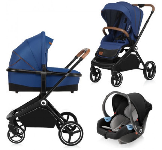 Коляска Lionelo 3 в 1 Mika Blue Navy (LO-MIKA 3IN1 BLUE NAVY)