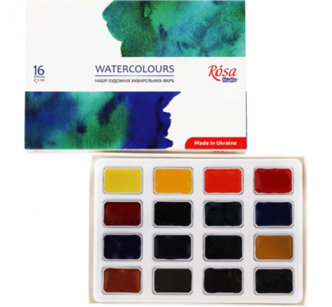 Акварельні фарби Rosa Studio 16 кольорів (4823098518044)