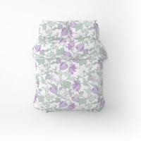 Постільна білизна Home Line Весняний Вечір лілово-ментоловий бязь полуторний (173836)