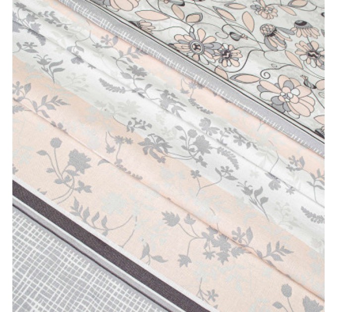 Постільна білизна Home Line Затишок сіро-рожевий бязь полуторний (173516)