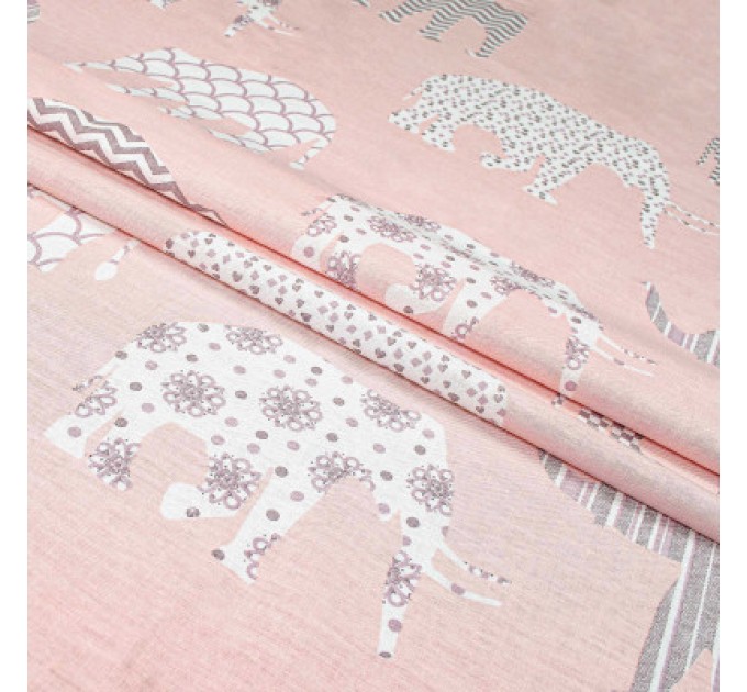 Постільна білизна Home Line Слони рожевий бязь полуторний (173779)