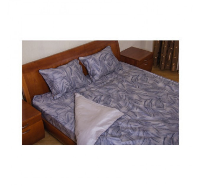 Простирадло Billerbeck ARIA сатин синьо-сірий 220х240 см (CN2116380UA1)