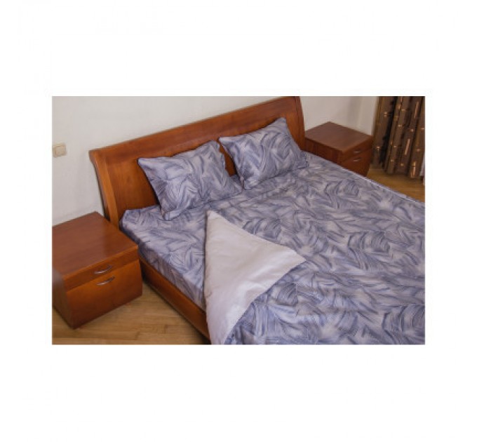 Простирадло Billerbeck ARIA сатин синьо-сірий 240х260 см (CN2116380UA2)