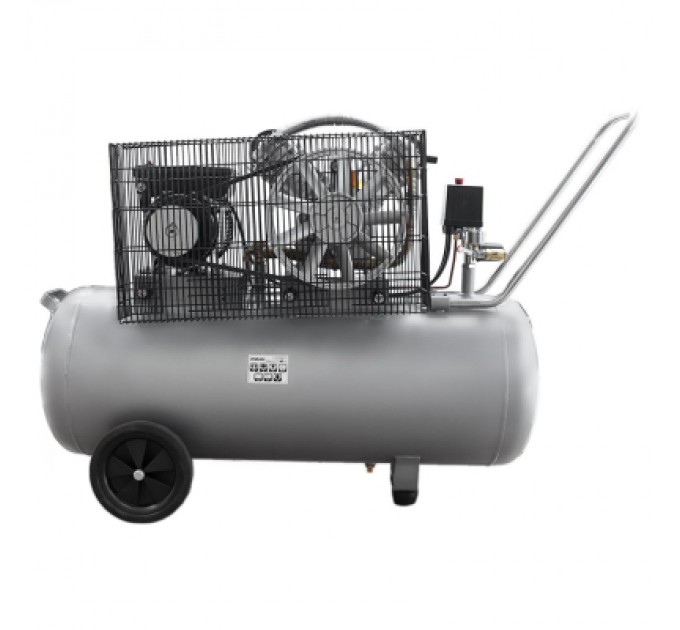 Компресор Sigma двоциліндровий ремінний 2.5кВт 396л/хв 10бар 100л (2 крана) (7044151)