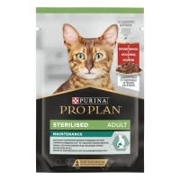 Вологий корм для кішок Purina Pro Plan Sterilised Nutrisavour. З яловичиною 85 г (7613036092883)