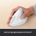 Logitech Мишка Logitech Lift Vertical Ergonomic Wireless/Bluetooth for Business Off-white (910-006496)