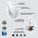 Logitech Мишка Logitech Lift Vertical Ergonomic Wireless/Bluetooth for Business Off-white (910-006496)