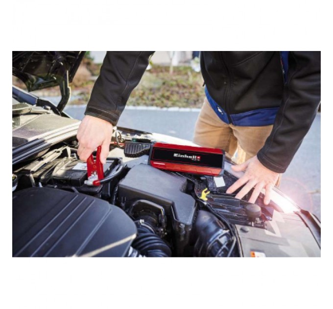 Пуско зарядний пристрій Einhell CE-JS 18 Jump Starter Power Bank, 18000мАг, 2хUSB 5В, 12В, пуск 600A (1091531)