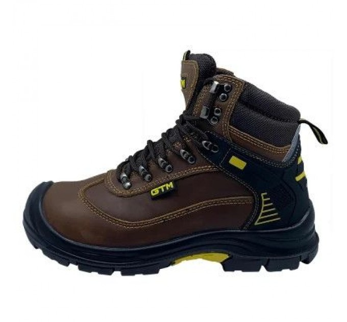 Чоботи робочі GTM р.46 композ.носок, шкіра коричневого кольору S1P SRC (SM-075-46)