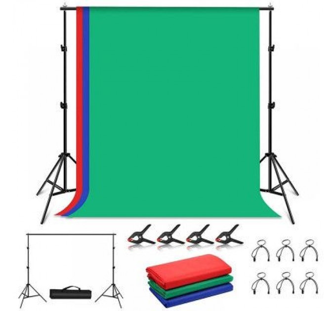 Фон Puluz Kit Green/Blue/Red 200x200 cm (PKT5204)