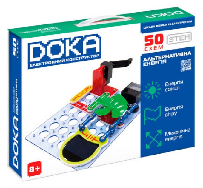 Конструктор DOKA електронний Альтернативна енергія (50 схем) (D70711)