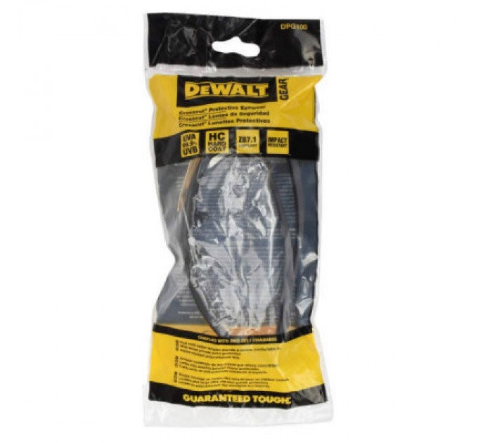 Захисні окуляри DeWALT Crosscut, тоновані сірі, полікарбонатні (DPG100-9D)