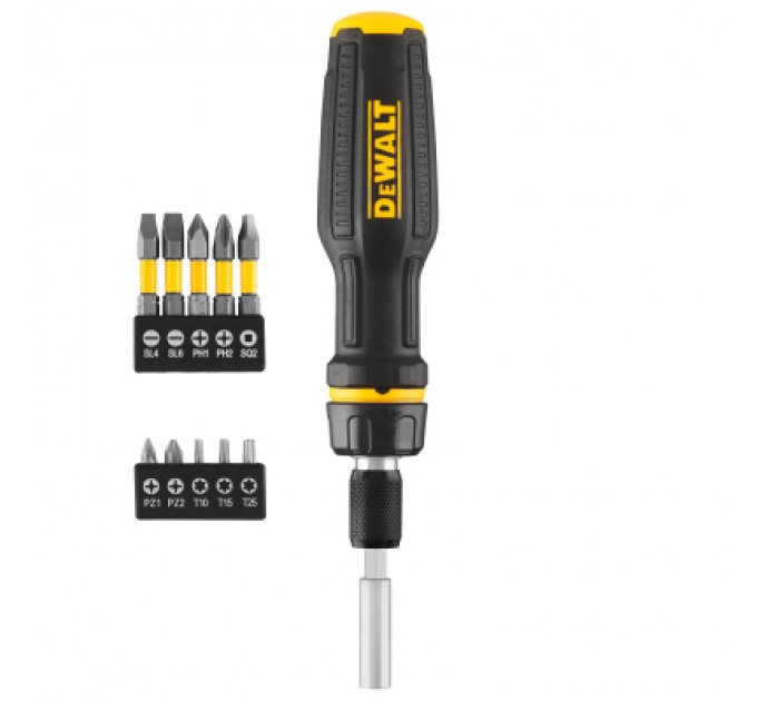Набір викруток DeWALT FULL FIT Telescoping, зі змінними бітами, 10 біт (DWHT68001-0)