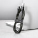 Baseus Дата кабель USB 2.0 AM to USB-C 3.0m 2A Gray-Black Baseus (CATKLF-UG1)