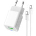 ColorWay Зарядний пристрій ColorWay C101A GaN Mini 20W PD PPS USB-C + USB-A QC4.0 + cable USB-C to USB-C black (CW-CHS062PDC-WT)