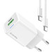 ColorWay Зарядний пристрій ColorWay C101A GaN Mini 20W PD PPS USB-C + USB-A QC4.0 + cable USB-C to USB-C black (CW-CHS062PDC-WT)