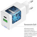 ColorWay Зарядний пристрій ColorWay C101A GaN Mini 20W PD PPS USB-C + USB-A QC4.0 + cable USB-C to USB-C black (CW-CHS062PDC-WT)