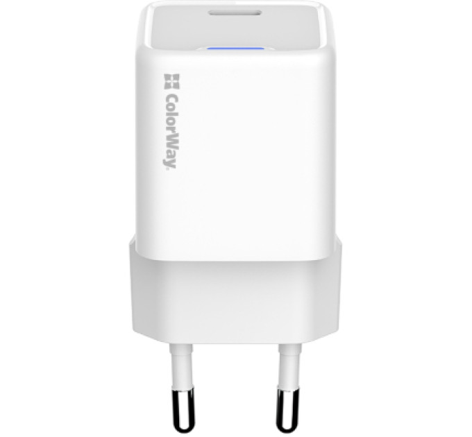 ColorWay Зарядний пристрій ColorWay C101C GaN Mini 20W PD PPS USB-C white (CW-CHS059PD-WT)