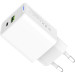 ColorWay Зарядний пристрій ColorWay C101E GaN Mini 45W PD PPS USB-C + USB-A QC4.0 white (CW-CHS060PD-WT)