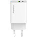 ColorWay Зарядний пристрій ColorWay C101E GaN Mini 45W PD PPS USB-C + USB-A QC4.0 white (CW-CHS060PD-WT)