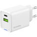 ColorWay Зарядний пристрій ColorWay C101E GaN Mini 45W PD PPS USB-C + USB-A QC4.0 white (CW-CHS060PD-WT)