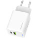 ColorWay Зарядний пристрій ColorWay C101E GaN Mini 45W PD PPS USB-C + USB-A QC4.0 white (CW-CHS060PD-WT)