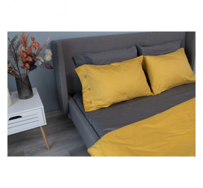 Наволочка Ardesto Mix&Match 50х70 100% бавовна, сатин жовтий (ART5070PCS)