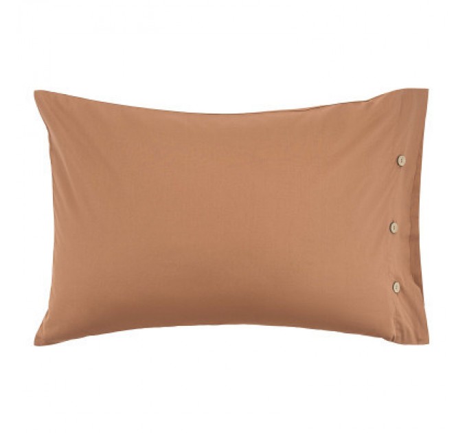 Наволочка Ardesto Mix&Match 50х70 100% бавовна, сатин коричневий (ART5070PCH)