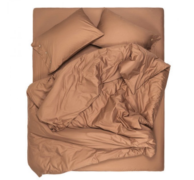 Наволочка Ardesto Mix&Match 50х70 100% бавовна, сатин коричневий (ART5070PCH)