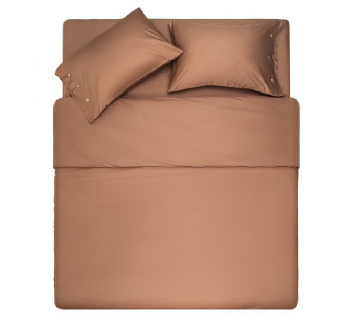 Наволочка Ardesto Mix&Match 50х70 100% бавовна, сатин коричневий (ART5070PCH)