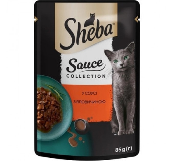 Вологий корм для собак Sheba з яловичиною в соусі 85 г (4770608264406)