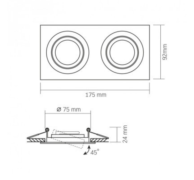 Світильник точковий Videx VL-SPF23S-B