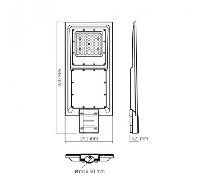 Прожектор Videx 2300Lm 5000K (VL-SLSO-082-S)