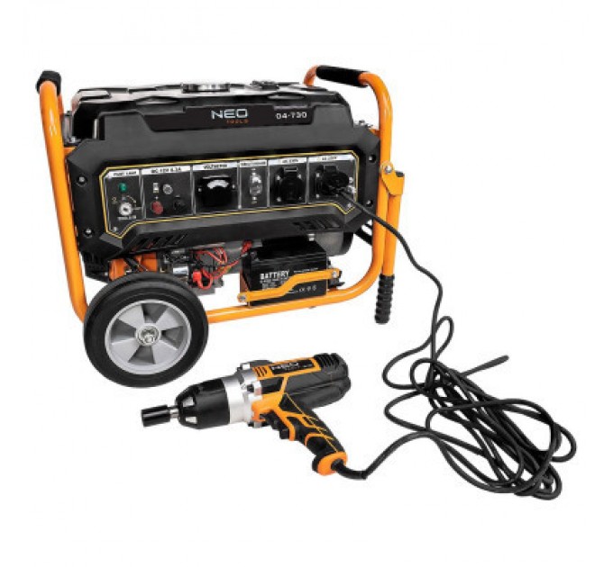 Генератор Neo Tools 230V, 1 фаза, 2.8/3kW, електростарт, AVR (04-730)