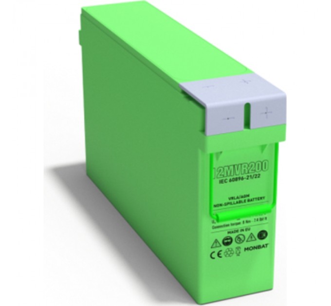Батарея до ДБЖ MONBAT 12V-200Ah, AGM FRONT TERMINAL (12MVR200)