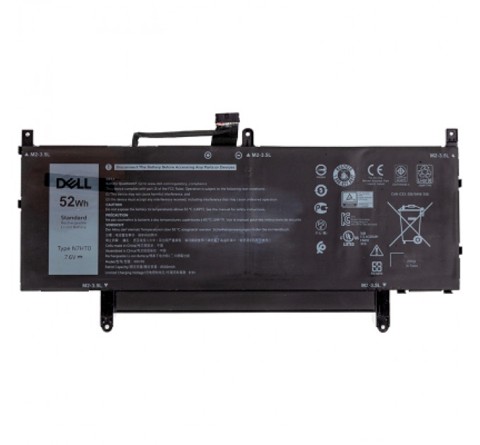 Dell Акумулятор до ноутбука Dell Latitude 9510 (N7HT0) 7.6V 6500mAh (NB441693)