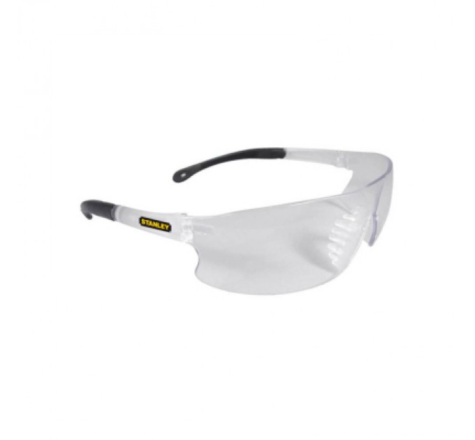 Захисні окуляри Stanley прозорі, полікарбонатні, з м'якими гумовими наконечниками на дужках (SY120-1D)