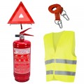 Набір техдопомоги Poputchik з вогнегасником ВП-1 "Аварійний" (ВП-1+Знак+Трос+Жилет) (33-018-IS)