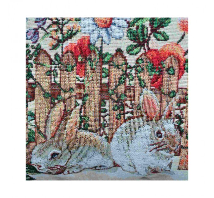 Наволочка Прованс гобеленова декоративна Alicia хатинка та кролики 45х45 (021816)