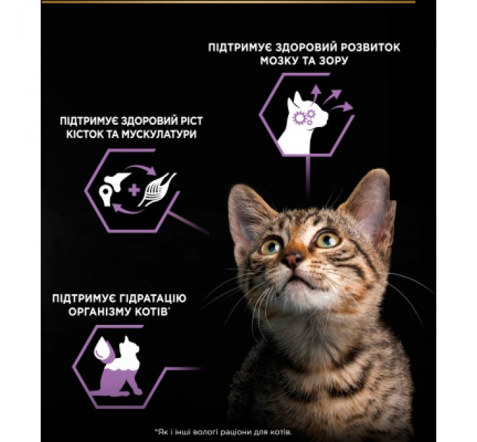 Вологий корм для кішок Purina Pro Plan Kitten Healthy Start Для кошенят З індичкою 10 х 85 г (7613034767646)