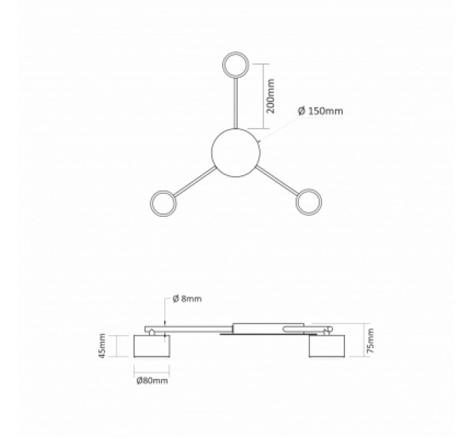Світильник точковий Videx під лампу 3xGX53 накладний Білий (VL-SPF20B-W)